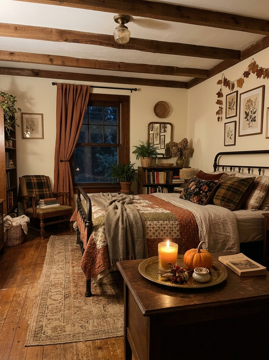 thrifted vintage fall room decor ideas aesthetic 22
