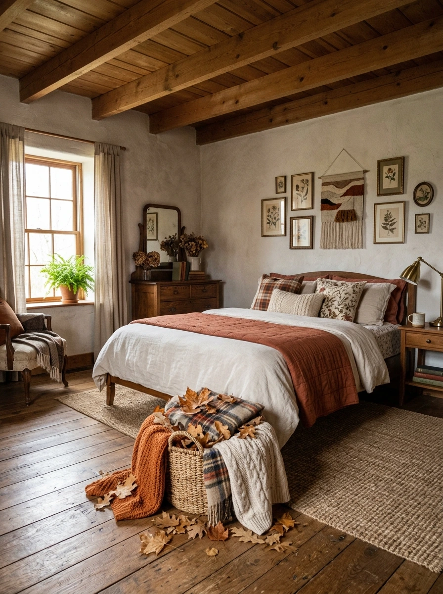 thrifted vintage fall room decor ideas aesthetic 25