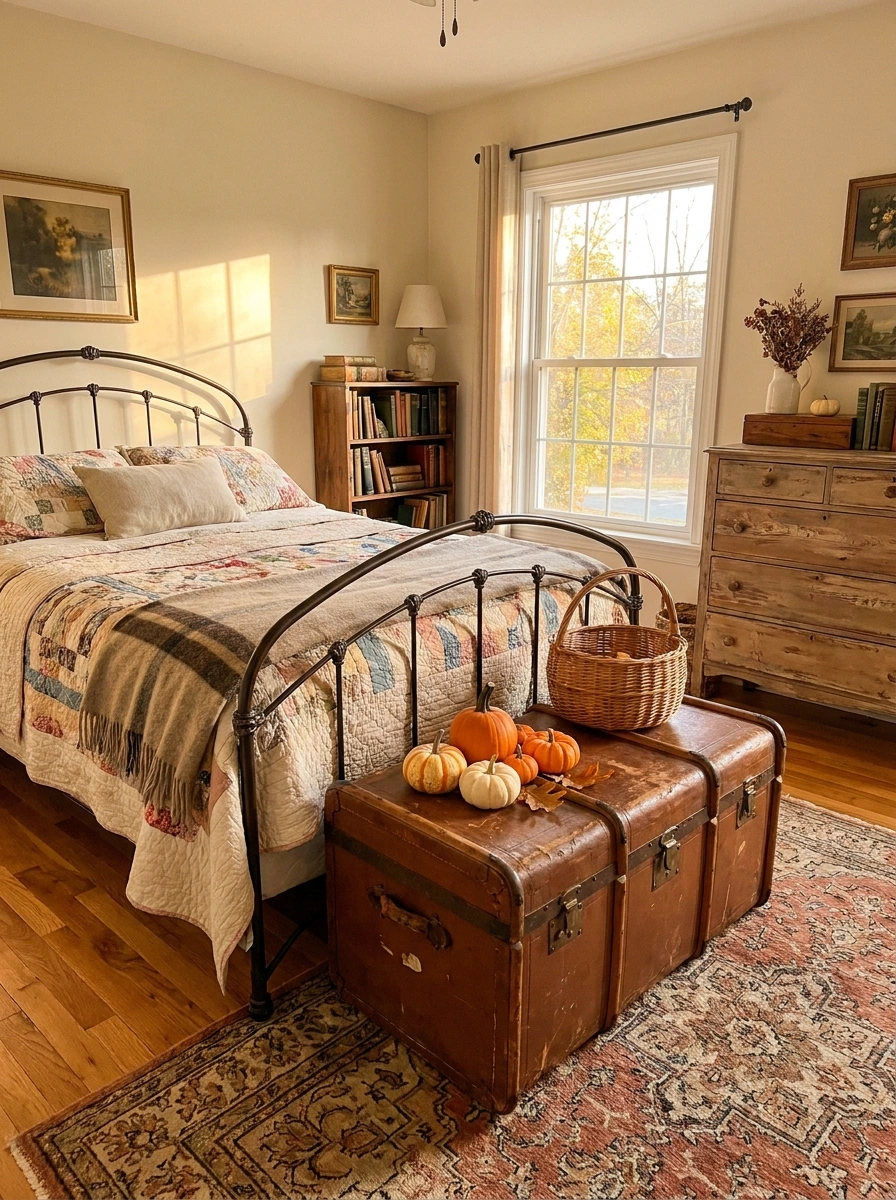 thrifted vintage fall room decor ideas aesthetic 8