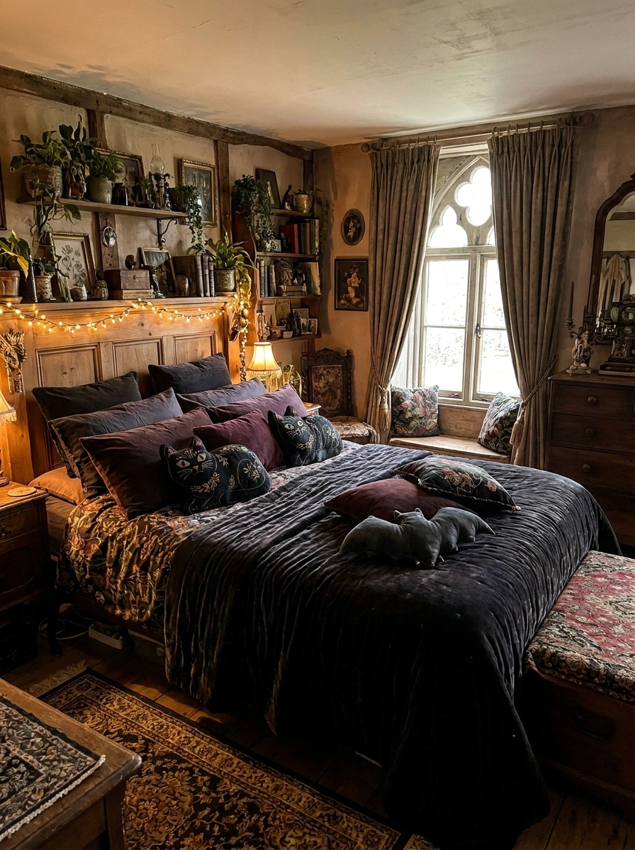 whimsigoth spooky fall bedroom decor cozy 17