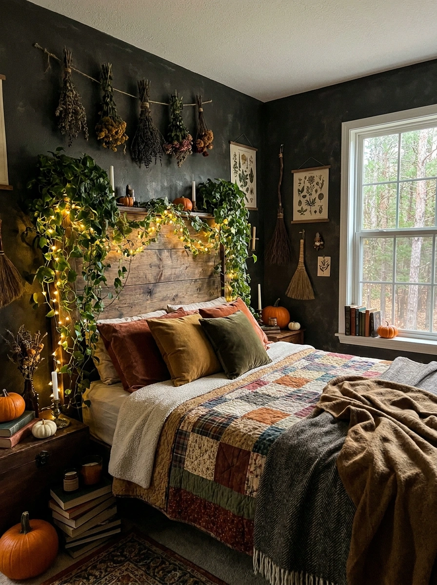 whimsigoth spooky fall bedroom decor cozy 2